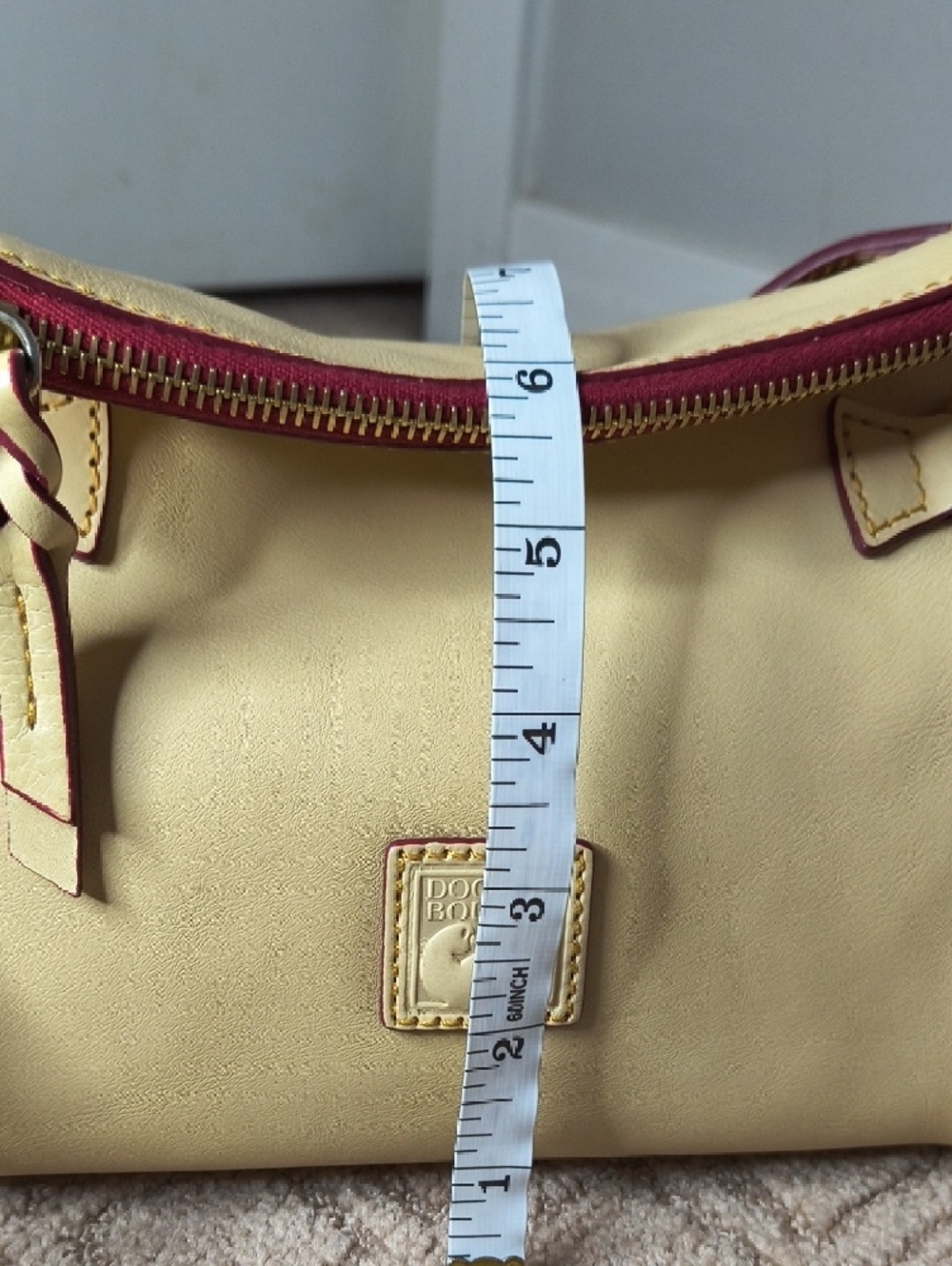 Dooney & Bourke Mini Zip Florentine Crossbody In Bone - Picture 11 of 12